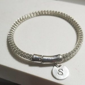 Monogram S Sterling Silver Bracelet made in Mexico